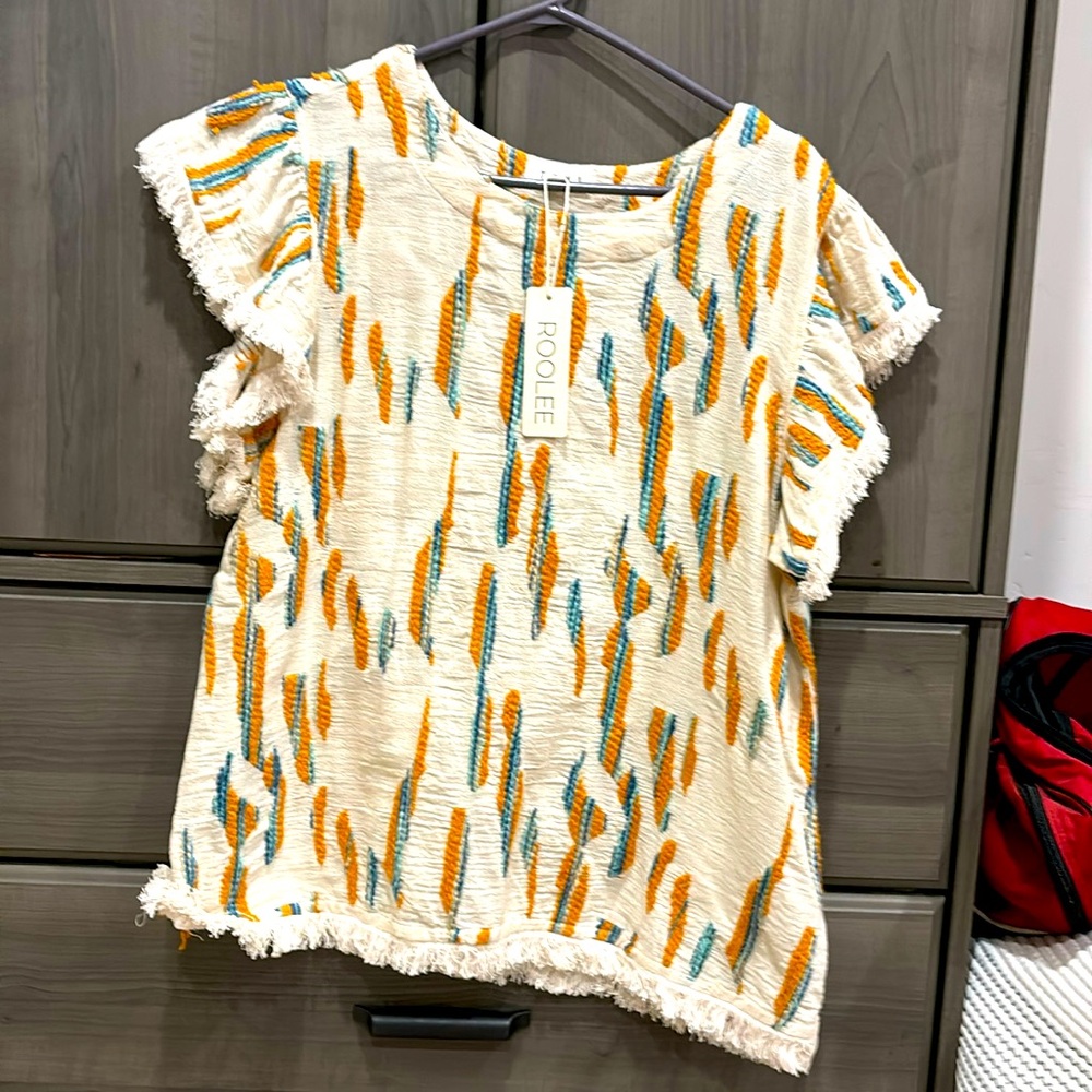Roolee size large embroidered top